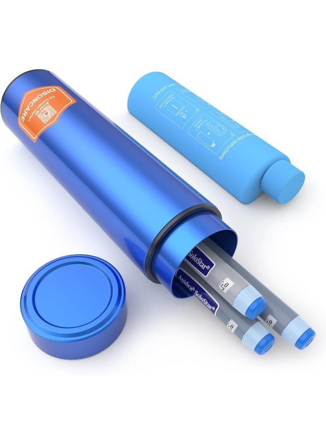 DISONCARE Odyssey 60H 3 Insulin Pens Cooler Travel Case Medication Cooler for Travel TSA Approved Diabetic Insulina EpiPen Carry Case Medicine Travel Cooler Bag Ice Pack with Medical Alert Tag - Image 1